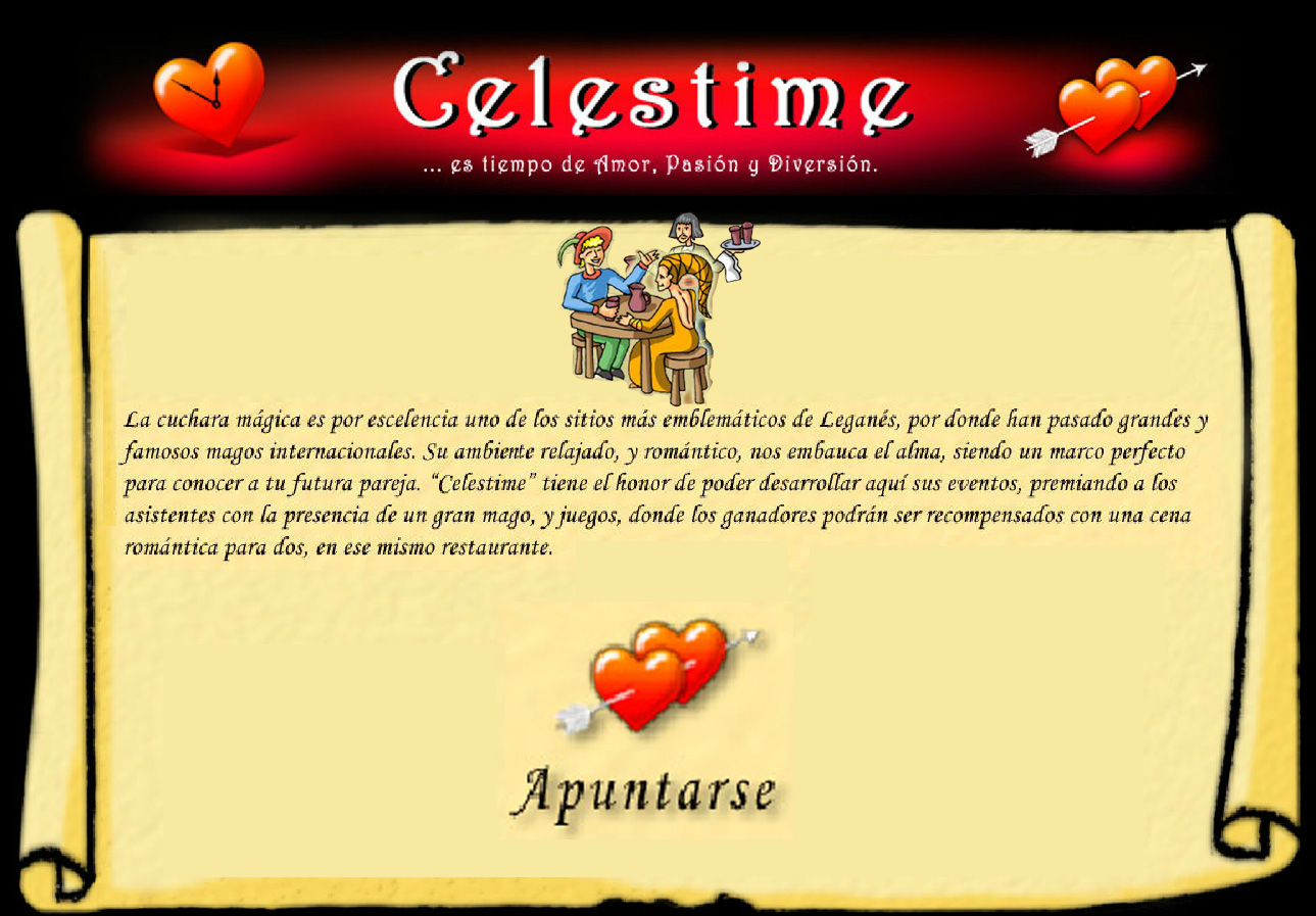 Desde la página de Celestime pudes buscar el evento de La cuchara mágica y ¡Apuntarte!